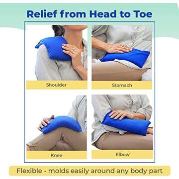 My Heating Pad for Pain Relief - Moist Microwavable Heating Pad for Joints and Muscles Relief - Microwave Hot Pack Heat Pad for Cramps - Calming Chilled or Heated Pad Therapy - 1 Pack Blue