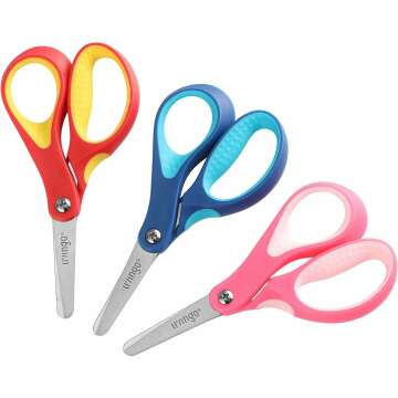 LIVINGO 5" Kids Craft Scissors - Safe for School