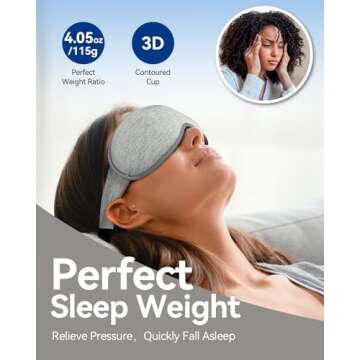 Weighted Eye Sleep Mask - Blackout & Cozy Rest