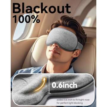 Weighted Eye Sleep Mask - Blackout & Cozy Rest