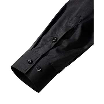 J.VER Wrinkle-Free Black Dress Shirt for Men