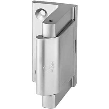 Berlin Modisch Door Lock Reinforcer Privacy Door Latch for in-Swinging Doors Extra High Resistance Home Security Brushed Nickel Finish