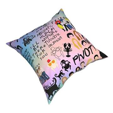 Friends TV Show Pillow Case Cushion Central Perk Pivot How You Doin I'll Be There for You Pillow Covers Protector Room Home Decoration Friends Merchandise Fans Holiday Party Birthday Gifts (20"x20" )