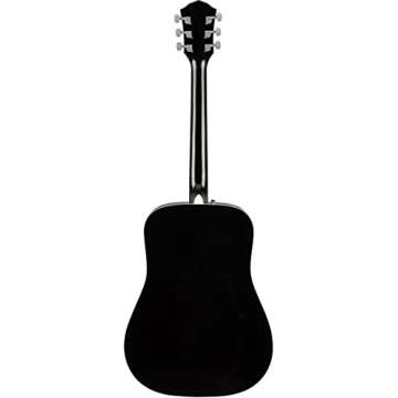 Fender FA-125 Dreadnought Acoustic Guitar - Black Bundle with Gig Bag, Tuner, Strap, Strings, Picks, and Austin Bazaar Instructional DVD