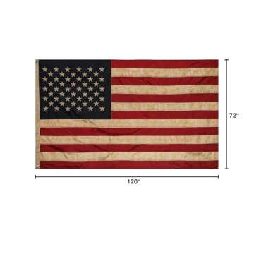 Founding Fathers Flags Embroidered Vintage American Flag- Premium Quality Oxford Poly - 6x10ft Vintage Heritage Edition w/Grommets