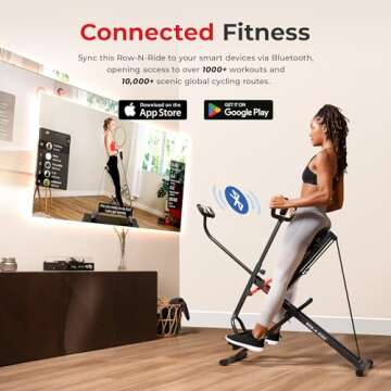 Sunny Health & Fitness Duo Motion Row and Squat Assist Multi-Functional Workout Trainer with Adjustable Resistance, Easy Setup & Foldable, Glute & Leg Exercise Machine