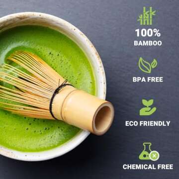 Bamboo Matcha Whisk 80/100/120 Prong, Traditional Japanese Chasen Matcha Stirrer -Authentic Japanese Bamboo Whisk For Matcha Tea (120prongs)