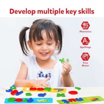 Skillmatics Preschool Learning Activity - Ready to Spell, Stage-Based Learning to Improve Vocabulary & Spelling, Educational Toy, Gifts for Boys & Girls Ages 4, 5, 6, 7