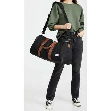 Herschel Novel Duffel Bag - Black/Tan, 33.0L Size