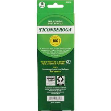 Ticonderoga Pre-Sharpened #2 HB Pencils, 18 Count