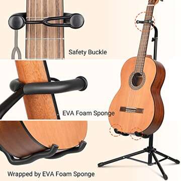 Folding Guitar Stand for Acoustic & Electric Guitars