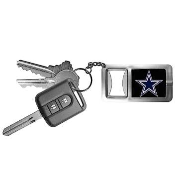 NFL Siskiyou Sports Fan Shop Dallas Cowboys Flashlight Key Chain with Bottle Opener One Size Black