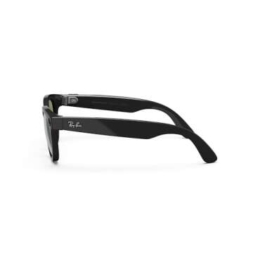 Meta Square Sunglasses in Shiny Black with G15 Green