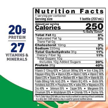 BOOST High Protein with Fiber Complete Nutritional Drink, Creamy Strawberry, 8 fl oz Bottle, 24 Pack