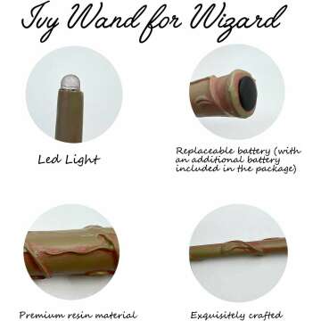 Magic Wizard Wands for Kids - Light Up Halloween Fun