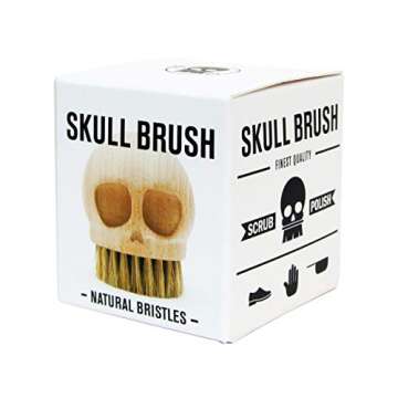 Suck UK - Skull Brush Nail Brush | Shoe Shiner | Cleaning Cleaner | Scrub & Polish