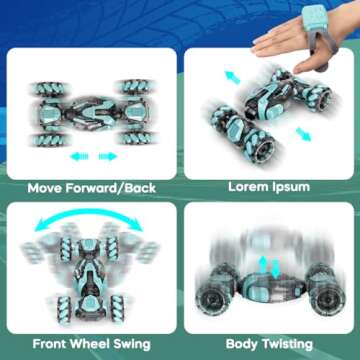 ZMMB Gesture Sensing RC Stunt Car - Best Gifts for Boys 6-12 Year Old 360° Rotating 4WD Remote Control Transform Hand Controlled Car Birthday Presents for Kids Age 7 8 9 10 11 yr