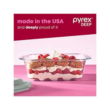 Pyrex Deep Glass Baking Dish Set with BPA-Free Lids