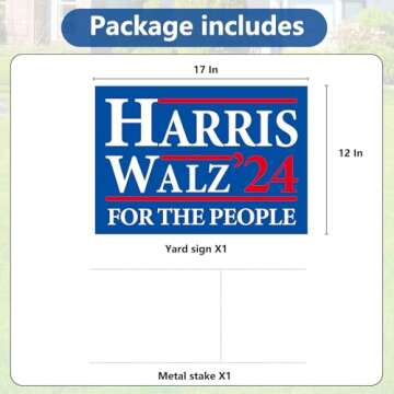 Probsin Harris Walz 2024 Double Sided Yard Sign