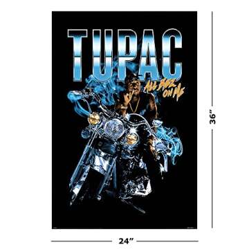 Tupac Shakur - Music/Personality Poster (2Pac - All Eyez On Me/Motorcycle) (Size: 24" x 36")