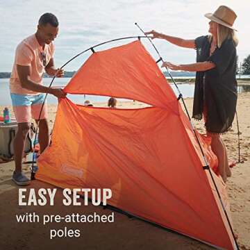 Coleman Lightweight and Portable Beach Shade Canopy Tent for Ultimate Sun Protection