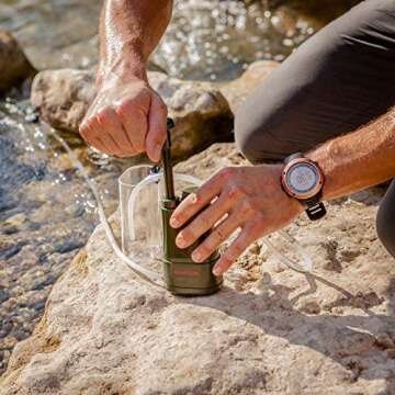 Survivor Filter PRO - Hand Pump Camping Water Filtration System Survival - Water Purifier Survival