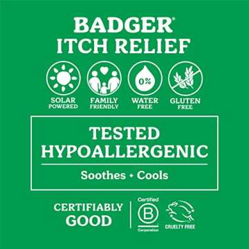 Badger Mosquito Bite Itch Relief, Organic Afterbite Insect Bite Treatment, Anti Itch Cream, Bug Bite Relief, Easy to Carry Travel Stick, 0.6 oz