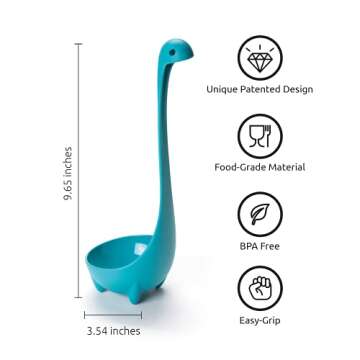 OTOTO The Original Nessie Ladle - Soup Ladle, Cute Gifts, Funny Kitchen Gadgets, Loch Ness design, Cooking Gifts for Mom - Cute and Practical Kitchen Utensils - Unique Gifts for Women