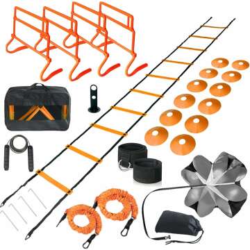 Adjustable Speed Training Hurdles & Agility Ladder – Ultimate Fitness Equipment