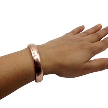 Healing Lama Copper Bracelet - Pure Hand Forged Design