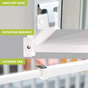 Ideal Security Sliding Door Security Bar with Childproof Lock, Adjustable, for Patio Doors and Sliding Glass Doors (25.75-47.5 Inches)