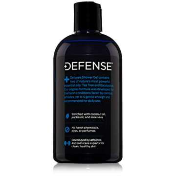 Defense Soap Organic Tea Tree Body Wash | All Natural Shower Gel with Tea Tree Oil, Eucalyptus Oil, and Aloe Vera. Wrestling Inspired, For All Mens & Womens Skin Types. 12 oz (Pack of 2)