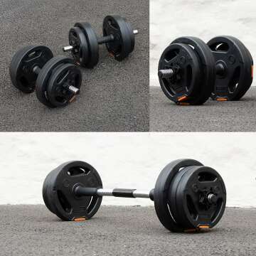 Phoenix Fitness Dumbbell Barbell Set for Home Workouts