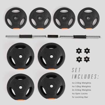 Phoenix Fitness Dumbbell Barbell Set for Home Workouts