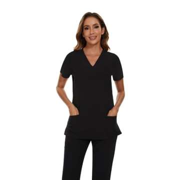 COZYFIT Women's Scrubs - V-Neck Top & Jogger Set