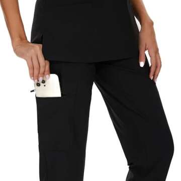 COZYFIT Women's Scrubs - V-Neck Top & Jogger Set