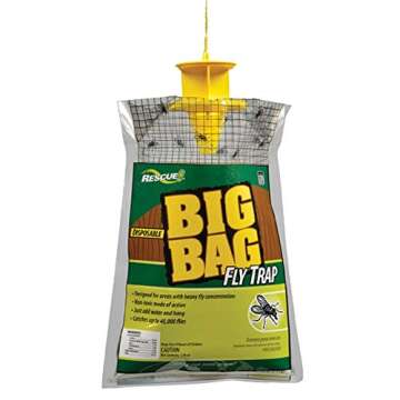 RESCUE! Big Bag Fly Trap – Disposable, Outdoor Use - 6 Traps