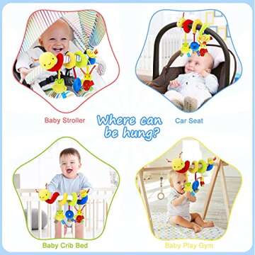 Engaging Baby Crib Hanging Rattles Toys for Infants