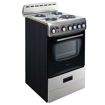 Avanti ERU200P3S 20" Electric Range Oven - Compact Stainless Steel Design