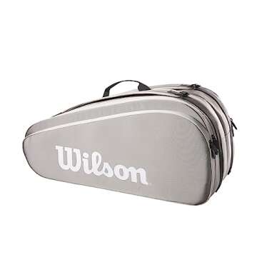 WILSON Tour Tennis Racket Bag - Stone Grey, Holds up to 6 Rackets