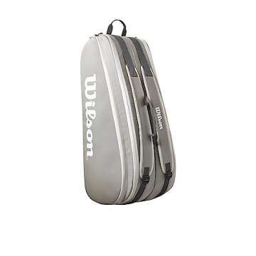 WILSON Tour Tennis Racket Bag - Stone Grey, Holds up to 6 Rackets