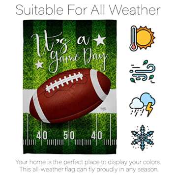 Super Bowl Decorations Football Banner NFL Game Day Flag Tapestry Sports Fans Home Decor American Gifts Team Bar Party Garden Patio Porch Small Outdoor Yard Signs Made In USA