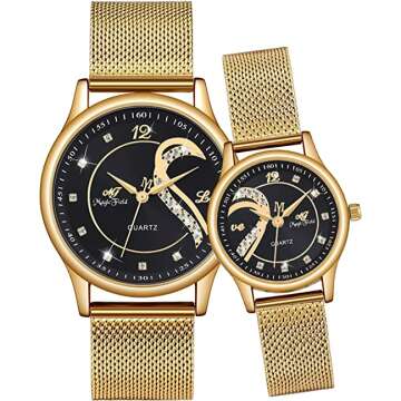 Crystal Couple Watches Set