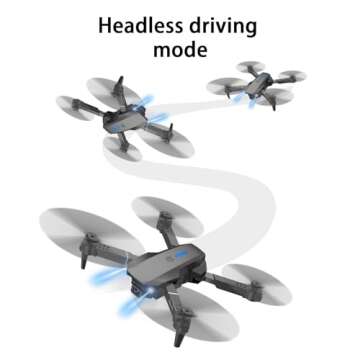 Drone With Dual 1080P HD FPV Camera 𝗥𝗲𝗺𝗼𝘁𝗲 𝗖𝗼𝗻𝘁𝗿𝗼𝗹 Altitude Hold Headless Mode Start Speed Adjustment Foldable Drone Trajectory Flight