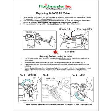 Fluidmaster 703AP4 Specialty Toilet Fill Valve for Glacier Bay and Niagara Conservation Flapperless Toilets