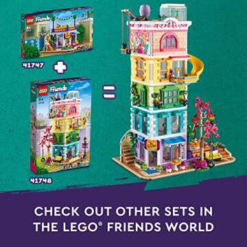 LEGO Friends Heartlake City Community Center 41748 Building Toy Set; Creative Challenge for Ages 9+, Includes 6 Mini-Dolls, a Pet Dog and Lots of Accessories, a Fun Gift for Kids who Love Role Play