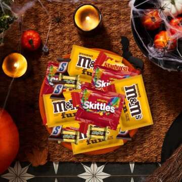 M&M'S, SNICKERS & More Fun Size Halloween Candy Variety Pack, 195 Ct Bulk Bag