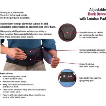 MUELLER Lumbar Back Brace for Pain Relief Support