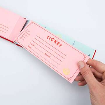 Suck UK - Blank Ticket Book | Gift Voucher Book | Date Night Cards | Gifts for Him | Gifts for Her | Boyfriend Coupon | Blank Birthday Vouchers | Hard Backed