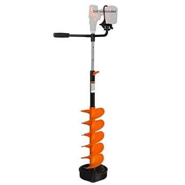 Nordic Legend E-Drill Nylon Ice Auger Combo and Universal Adapter with 14” Extension (6-in)